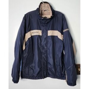 Columbia Sportswear Company Men's Fleece Lined Jacket Size M Blue‎ Tan Cinch